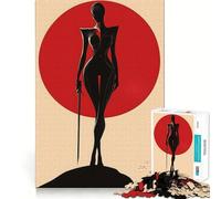 Puzzle difficile Silhouette Warrior per adulti, 1000 pezzi, gioco di logica, legame familiare, taglio di precisione, sorpresa calda 38x26cm