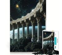 Puzzle difficile "Space Colonnade" per adulti, 1000 pezzi, rompicapo rilassante, arte da assemblare, regalo speciale (38x52cm)