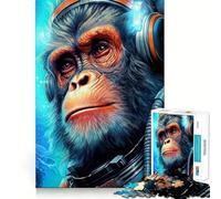 Puzzle difficile Space Monkey per adulti, 1000 pezzi, puro gioco di logica, attività domestica, taglio netto, regalo adorabile (38x52cm)