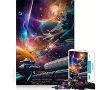 Puzzle difficile "Space Odyssey Express" per adulti, 1000 pezzi, sfida mentale, svago rilassante, taglio preciso, regalo memorabile (38x52cm)
