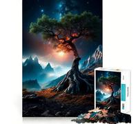 Puzzle difficile Space Tree per adulti, 1000 pezzi, per rievocare ricordi, migliorare, rilassante, con dettagli nitidi, 50x75cm