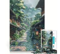 Puzzle difficile "Strada piovosa" per adulti, 1000 pezzi, rompicapo rilassante, arte da assemblare, regalo speciale (38x52cm)