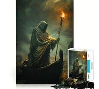 Puzzle difficile "Sul fiume" per adulti, 1000 pezzi, memory foam, facile da assemblare, immagine rilassante, regalo artistico (38x26cm)