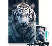 Puzzle difficile "Tigre delle nevi" per adulti, 1000 pezzi, sfida mentale, svago rilassante, taglio preciso, regalo memorabile (38x26cm)