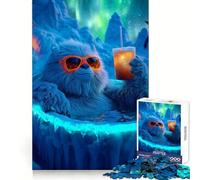 Puzzle difficile Yeti nella vasca idromassaggio per adulti, 1000 pezzi, per migliorare la memoria, tempo ben speso, bordi precisi, regalo speciale (50x75cm)