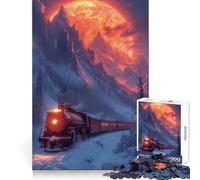 Puzzle difficoltoso con locomotiva retrò per adulti, 1000 pezzi, gioco di logica, attività domestica, taglio netto, regalo adorabile (38x26cm)