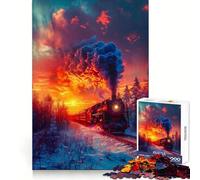 Puzzle difficoltoso con locomotiva retrò per adulti, 1000 pezzi, migliora la memoria, rilassa la mente, bordi netti, elegante regalo (50x75cm)