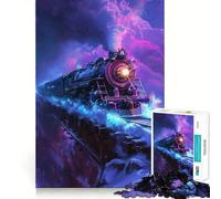Puzzle difficoltoso con locomotiva retrò per adulti, 1000 pezzi, sfida mentale, svago rilassante, taglio preciso, regalo memorabile (50x75cm)