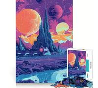 Puzzle difficoltoso "Luci spaziali" per adulti, 1000 pezzi, rompicapo rilassante, arte da assemblare, regalo speciale (38x52cm)
