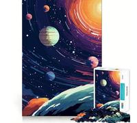 Puzzle difficoltoso "Pianeti e Spazio" per adulti, 1000 pezzi, sfida mentale, svago rilassante, taglio preciso, regalo memorabile (38x52cm)