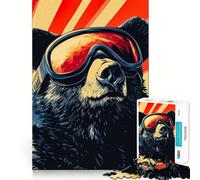 Puzzle difficoltoso "Retro Bear Vibes" per adulti, 1000 pezzi, gioco di logica e abilità, per tutta la famiglia, con intagli precisi, oggetto da collezione (50x75cm)