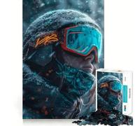Puzzle digitale con sciatore per ragazzi, 1000 pezzi, gioco di logica e abilità, rilassante, taglio preciso, regalo perfetto (38x26cm)