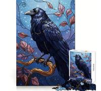 Puzzle digitale "Corvo su ramo" da 1000 pezzi per adolescenti, gioco di logica, momento di pace, taglio perfetto, lista dei desideri di Babbo Natale (38x52cm)
