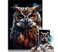 Puzzle digitale da 1000 pezzi a forma di gufo per adulti, giocattoli educativi per l'apprendimento, giochi per famiglie, migliorano l'amore tra coppie (38x26cm)
