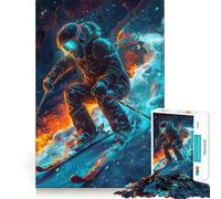 Puzzle digitale da 1000 pezzi a tema sci per ragazzi, gioco di logica semplice, ideale per il tempo libero, taglio perfetto, regalo di compleanno 38x26cm