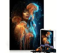 Puzzle digitale da 1000 pezzi con immagine di una donna con meduse, ideale per adulti, stimolante per la logica, ideale per distrazioni e per creare un'atmosfera piacevole Regalo festivo (38x52cm)