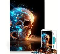 Puzzle digitale da 1000 pezzi con teschio e tentacoli di polpo, ideale per ragazzi, stimola la creatività, divertente e rilassante, perfetto come regalo di Natale 50x75cm