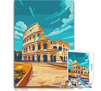 Puzzle digitale da 1000 pezzi del Colosseo di Roma per adulti, gioco creativo di risoluzione dei problemi, idea regalo memorabile e sentita, dimensioni 50x75cm