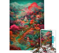 Puzzle digitale da 1000 pezzi per adolescenti arte colorata giapponese puzzle per adulti gioco pratico decorazione da parete compleanno e Natale (dimensioni 50x75cm)