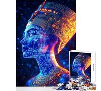 Puzzle digitale da 1000 pezzi per adolescenti con la regina Nefertiti gioco rompicapo per migliorare la memoria decorazione per la casa giocattolo antistress regalo (50x75cm)