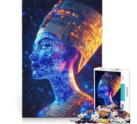 Puzzle digitale da 1000 pezzi per adulti con la regina Nefertiti gioco interattivo genitore-figlio ideale come regalo per tutta la famiglia 38x26cm