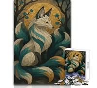 Puzzle digitale da 1000 pezzi per adulti con volpe a nove code, gioco interattivo di abilità cognitive, idea regalo unica e memorabile, dimensioni 50x75cm