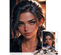 Puzzle digitale da 1000 pezzi per adulti ritratto di una donna decorazione per la casa giocattoli opere d'arte regalo gioco educativo attività divertenti a casa dimensioni 38x26cm