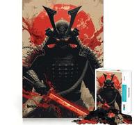 Puzzle digitale da 1000 pezzi raffigurante un guerriero samurai con spada rossa ideale per adolescenti Gioco di logica e abilità rilassante e stimolante per la mente Taglio preciso Regalo di Natale