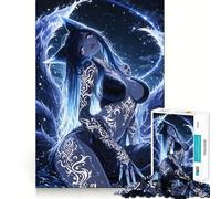 Puzzle digitale di difficile realizzazione con immagine di una ragazza volpe a nove code, 1000 pezzi, facile da assemblare, ideale per adulti (50x75cm)