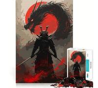 Puzzle digitale di Samurai e Drago, difficile da realizzare, per adulti, 1000 pezzi, gioco di logica e abilità, per tutta la famiglia, con intagli precisi, da collezione (38x52cm)