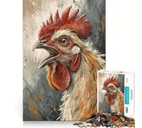 Puzzle digitale "Gallo che canta", 1000 pezzi, per adolescenti, stimola la memoria, favorisce la calma, crea un'atmosfera rilassante e crea una piacevole sorpresa (38x52cm)