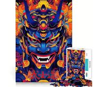 Puzzle digitale giapponese con maschera Oni, 1000 pezzi, per adolescenti, gioco cognitivo, passatempo rilassante, bordo premium, lista dei desideri di Babbo Natale (38x52cm)