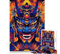 Puzzle digitale giapponese con maschera Oni per adulti, 1000 pezzi, stimola la memoria, divertente e con bordi precisi, un regalo perfetto (38x26cm)