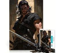 Puzzle digitale "Guerriero con spade" da 1000 pezzi,gioco creativo che stimola la mente Componenti robusti e ben definiti,ideale da portare in viaggio Regalo perfetto per allenare la concentrazione