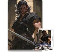 Puzzle digitale Guerriero con spade per adolescenti, 1000 pezzi, risoluzione dei problemi, divertimento educativo, meravigliosa opzione regalo premurosa, dimensioni 38x26cm