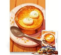 Puzzle digitale "Pancake con burro" da 1000 pezzi per ragazzi,attività di allenamento mentale e svago,dimensioni compatte,ideale come regalo (38x52cm)