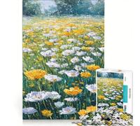 Puzzle digitale per adulti da 1000 pezzi con fiori, gioco impossibile, migliora la memoria, con pezzi a incastro di forma casuale 50x75cm