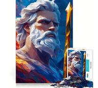 Puzzle digitale Poseidon da 1000 pezzi per adulti, stimolante per la memoria, passatempo casalingo, assemblaggio di immagini, decorazione da parete (38x52cm)