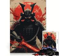 Puzzle digitale raffigurante un guerriero samurai con spada rossa, per adulti, 1000 pezzi, gioco di logica, hobby silenzioso, taglio perfetto, regalo elegante (50x75cm)