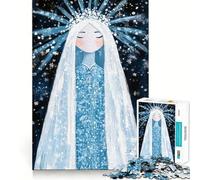 Puzzle digitale "Regina d'Inverno" da 1000 pezzi,gioco di costruzione che mette alla prova la concentrazione,montaggio sicuro e preciso,divertimento per le vacanze al chiuso (38x52cm)