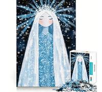 Puzzle digitale Regina d'Inverno per adulti,1000 pezzi,gioco di memoria per allenare la mente,taglio laser per un incastro perfetto, alleviare lo stress (50x75cm)