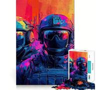 Puzzle digitale SWAT Team da 1000 pezzi per adolescenti, gioco di logica e abilità, antistress, taglio preciso, regalo perfetto 38x26cm