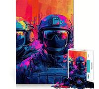 Puzzle digitale SWAT Team per ragazzi, 1000 pezzi per allenare la mente, semplice e divertente da assemblare, 50x75cm