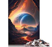 Puzzle "Dio Albero Pianeta Cosmo" da 1500 pezzi per adulti, interessanti giochi di riduzione dello stress per adulti e adolescenti, 1500 pezzi (85x57 cm)