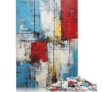 Puzzle "Dipinto astratto 01" - Giocattoli di decompressione - Puzzle in cartone riciclato al 100% per adulti e adolescenti - Regali per la festa del papà, 1000 pezzi (26x38 cm)