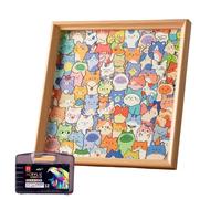 Puzzle Disegnato A Mano Del Gatto Del Fumetto | Set Di Puzzle Educativi Da Colorare Con 36 Pennarelli | Adatta Come Regalo Per Bambini Dai6 Ai 12 Anni, Per Compleanni, Festa Dei Bambini, Natale