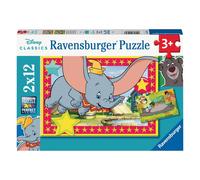 Puzzle Disney 2x12 pezzi - Il richiamo dell'avventura per i bambini - Nouvo