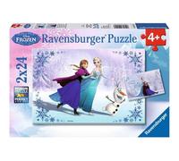 Ravensburger - Puzzle 2x24 Frozen: sestry na ľade - 40-99 Pezzi