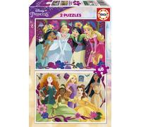 Puzzle EDUCA Principesse Disney 2x48 pezzi