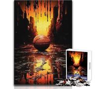 Puzzle distopico con paesaggio urbano di basket, 1000 pezzi, gioco divertente per lo sviluppo cognitivo, regalo speciale per una celebrazione premurosa, dimensioni 38x26cm